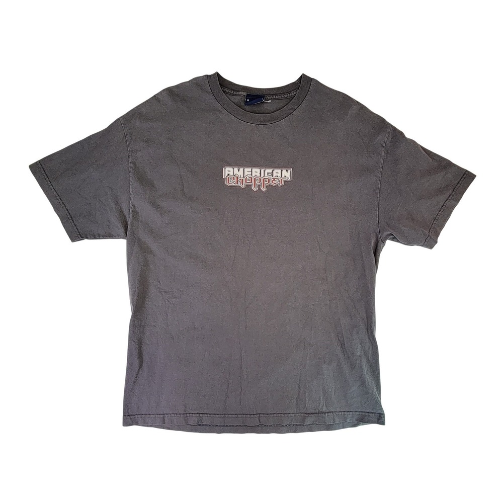 American Chopper Graphic T Shirt Mens‎ XL Motorcycle Spider Web Black